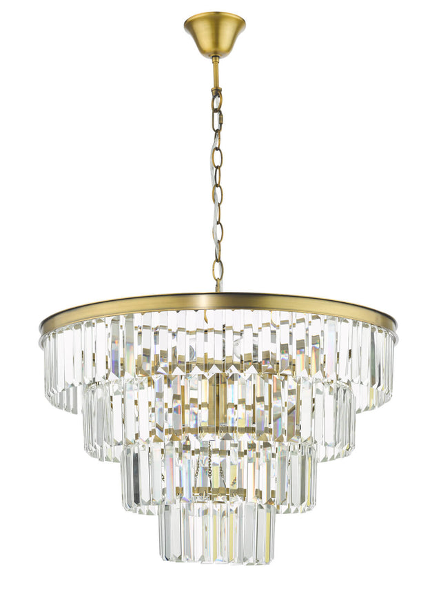 Rhapsody 6 Light Chandelier Crystal and Bronze