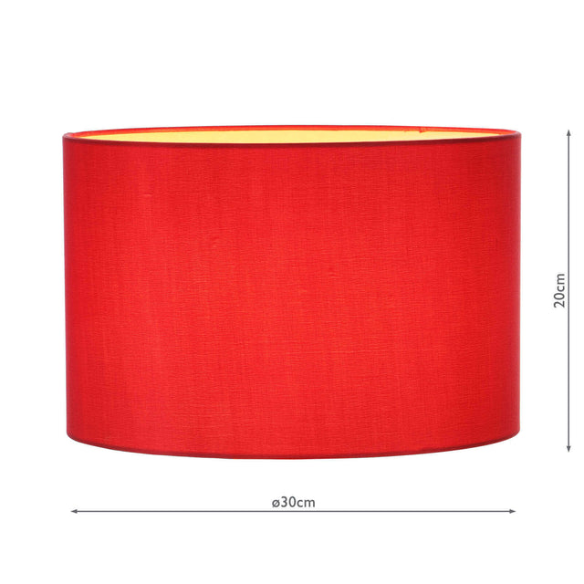 Rheneas Red Cotton Drum Shade 30cm