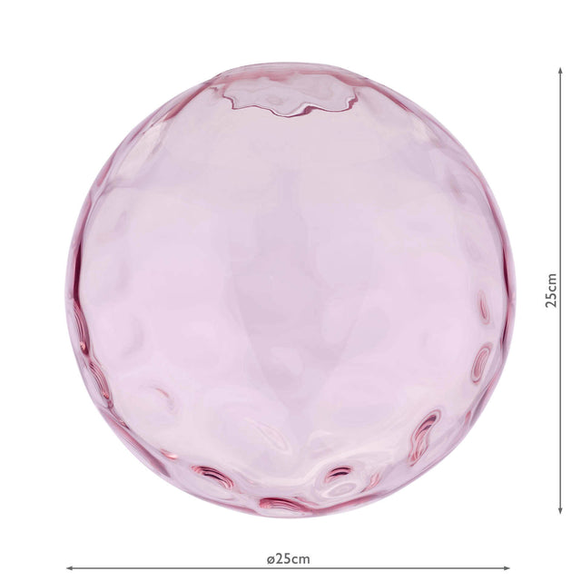 Ripple Easy Fit Pendant Pink Glass