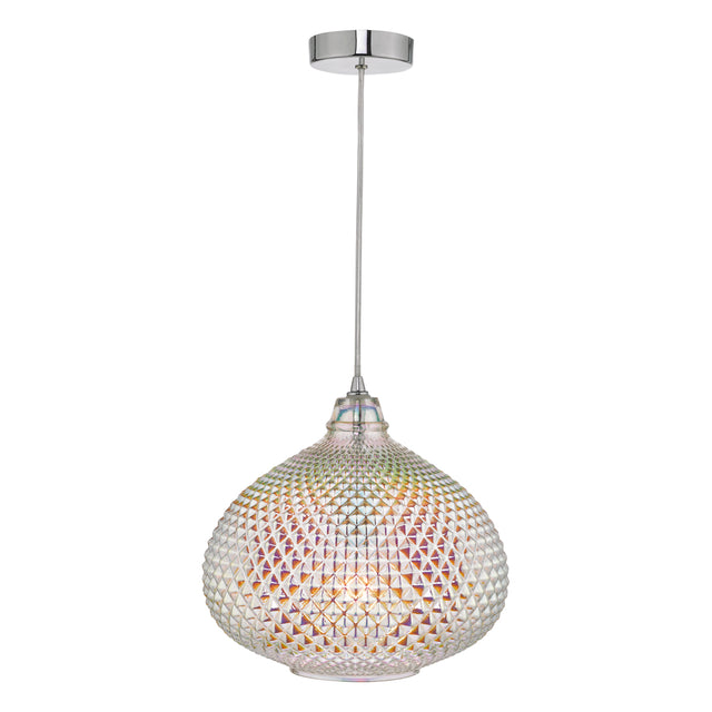 Roisin Pendant Glass & Polished Chrome