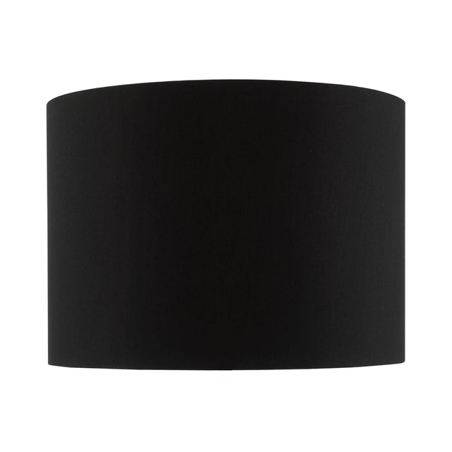 Roja Black Cotton Drum Shade 24cm