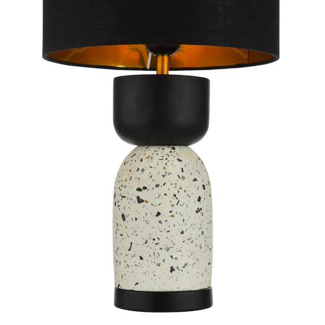 Roja Table Lamp Terrazzo & Black With Shade