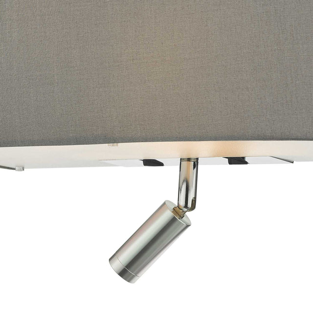 Ronda 3 Light Wall Light Grey With LED Reading Light