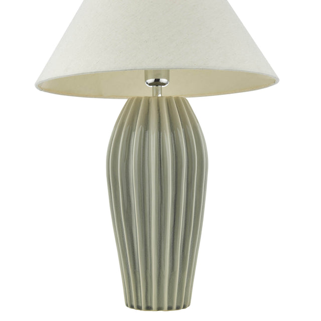 Rosario Table Lamp Grey Crackle Glaze Base Only