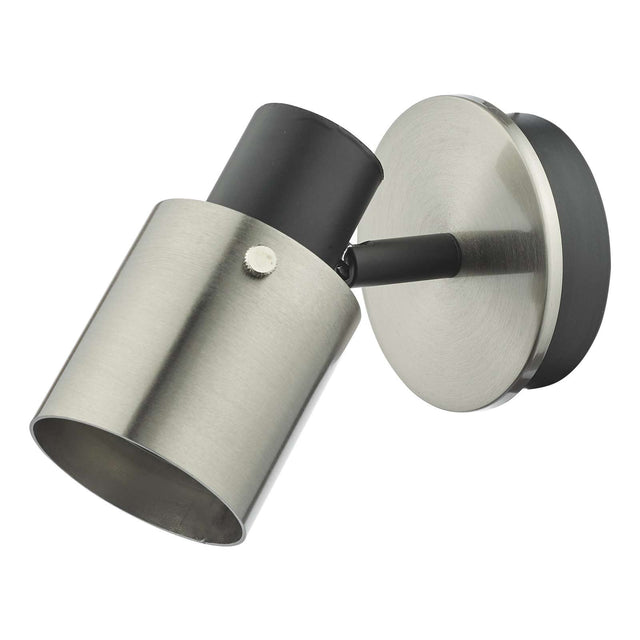 Ryan Single Wall Spotlight Brushed Nickel Matt Black