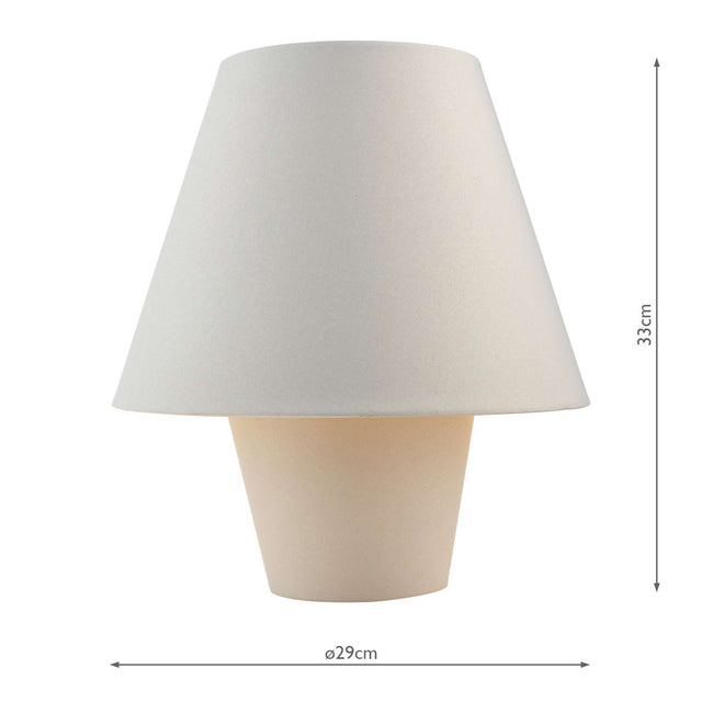 Rylee Table Lamp Fabric Grey