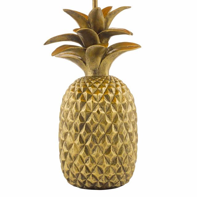 Safa Pineapple Table Lamp Gold With Shade