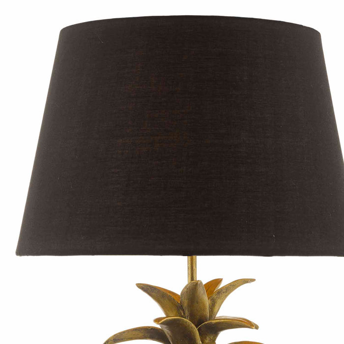 Safa Pineapple Table Lamp Gold With Shade