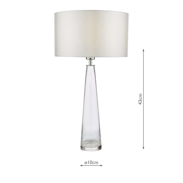 Samara Table Lamp Clear Glass Base Only