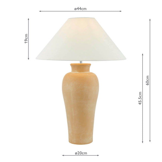 Sasha Table Lamp Terracotta Ceramic With Shade