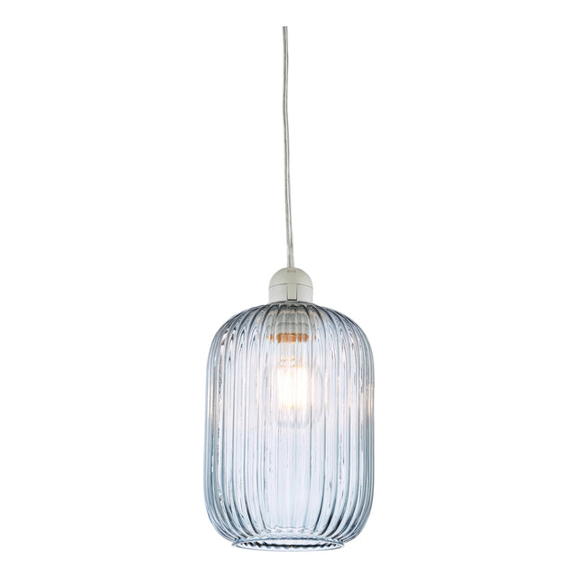 Sawyer Easy Fit Blue Ribbed Glass Shade