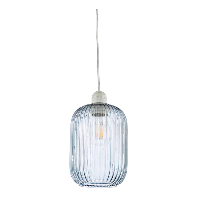 Sawyer Easy Fit Blue Ribbed Glass Shade