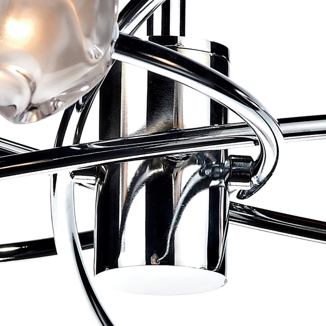 Seattle 8 Light Semi Flush Polished Chrome