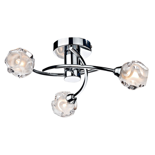 Seattle 3 Light Semi Flush Polished Chrome