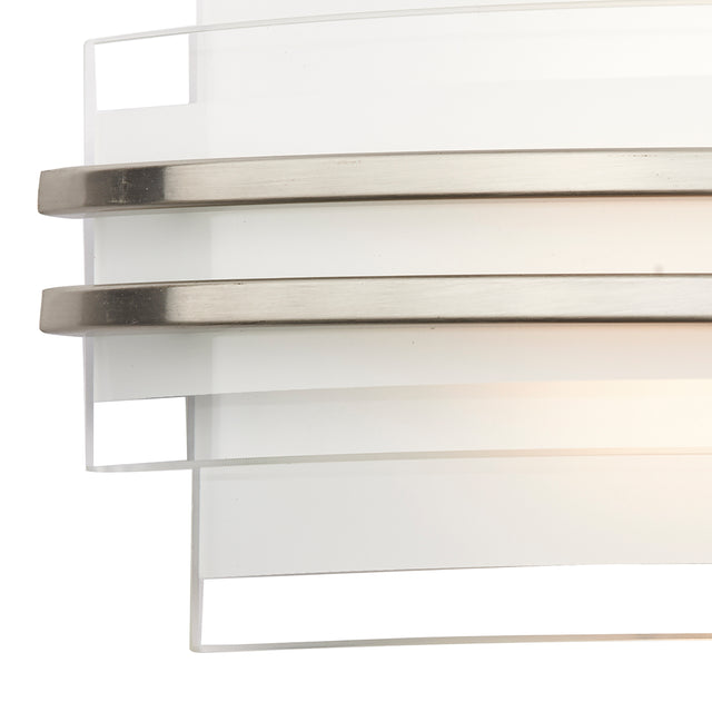 Sector Large Wall Light Frosted Glass Polished Chrome LED