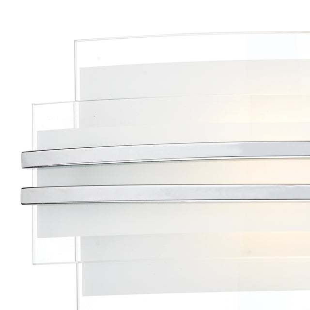 Sector Large Wall Light Frosted Glass Polished Chrome LED