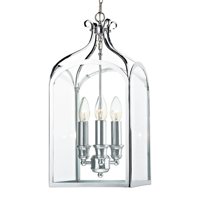 Senator 3 Light Pendant Polished Chrome