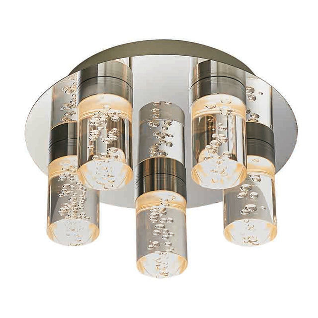 POLISHED CHROME BUBBLE EFFECT LED CEILING LIGHT