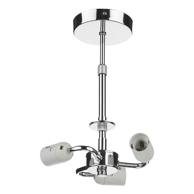 3 Light Semi Flush Suspension Polished Chrome