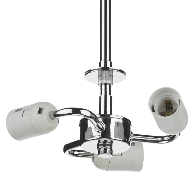 3 Light Semi Flush Suspension Polished Chrome