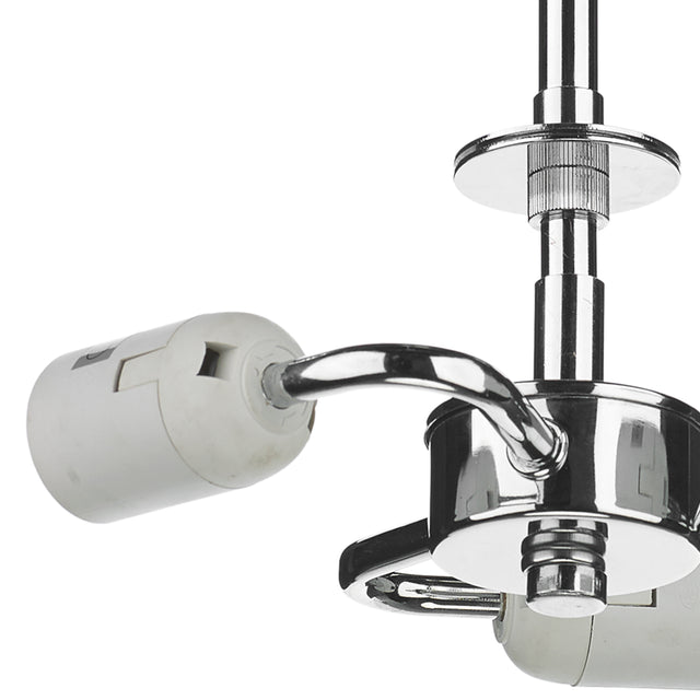 3 Light Semi Flush Suspension Polished Chrome