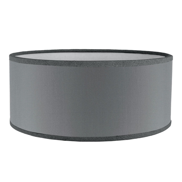 Grey Cotton Drum Shade