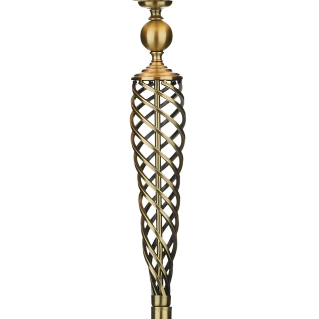 Siam Floor Lamp Antique Brass With Shade