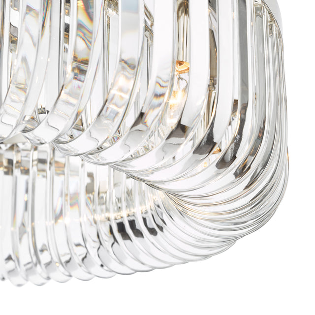 Sigourney 8 Light Pendant Polished Nickel and Crystal