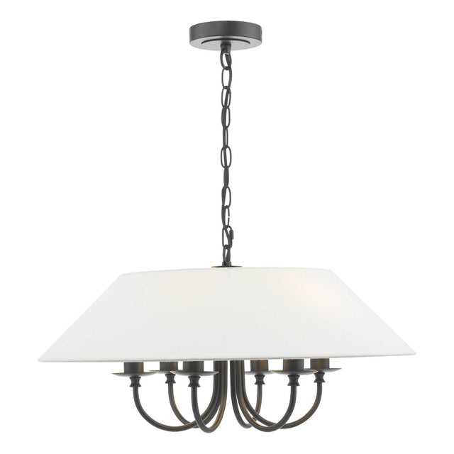 Sivan 6 Light Pendant Matt Black With Shade