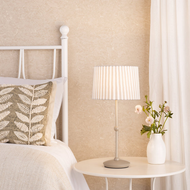 Sosa Table Lamp Matt Taupe With Shade