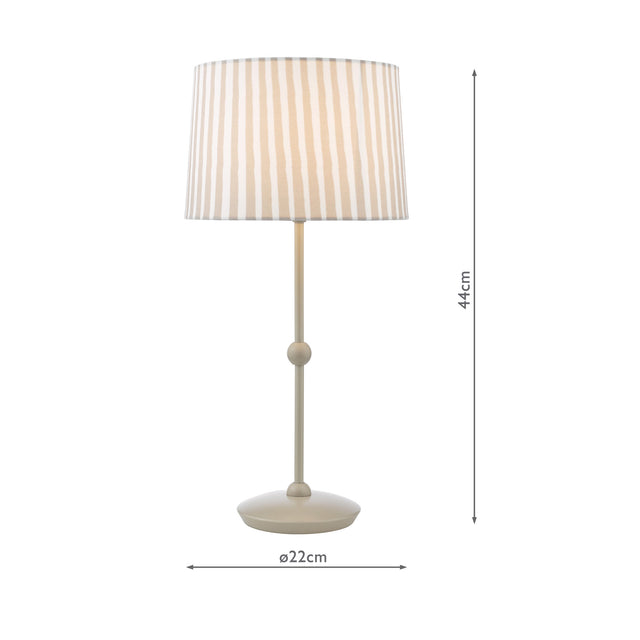 Sosa Table Lamp Matt Taupe With Shade