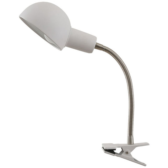 WHITE CARRIG CLIP ON SINGLE SPOT LIGHT