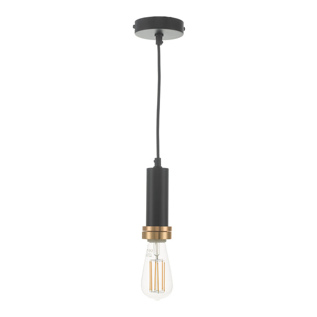 Accessory 1 Light E27 Suspension Matt Black And Bronze