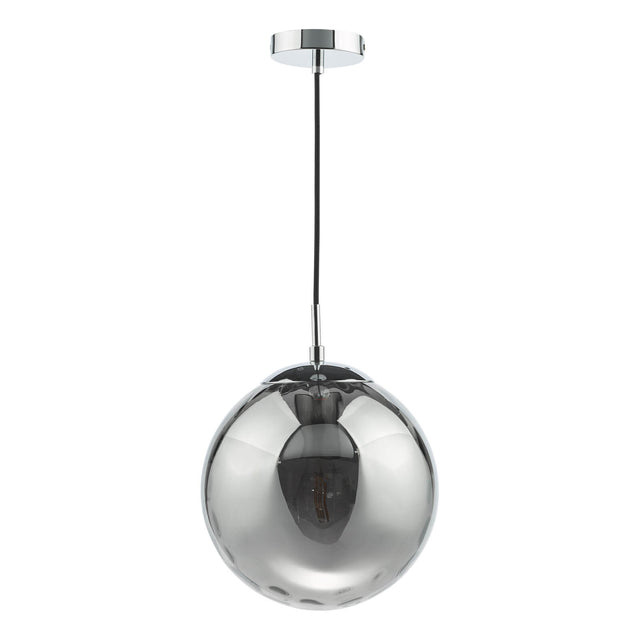 Ripple Pendant Polished Chrome & Smoked Glass