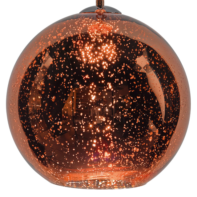 Speckle 1 Light Electro Plated Pendant Copper Finish