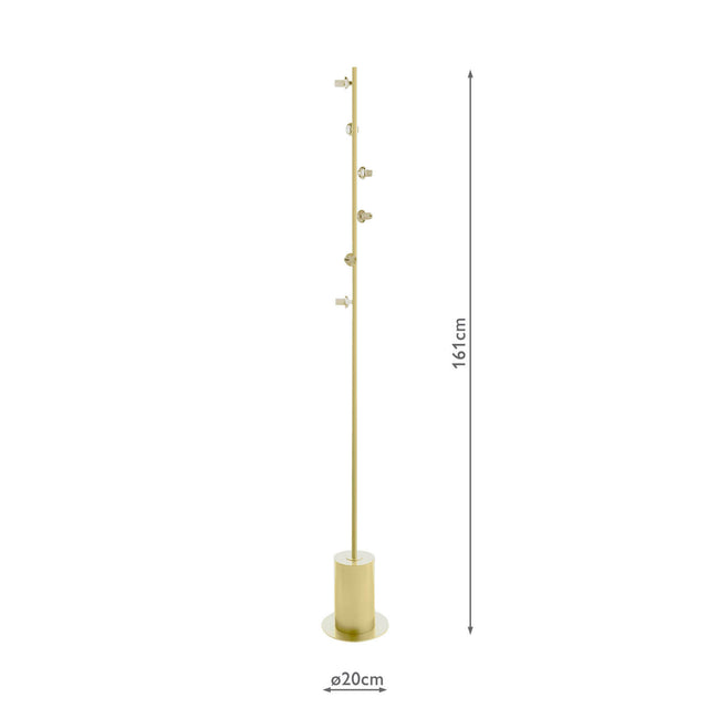 Spiral 6 Light Floor Lamp Matt Gold Base Only