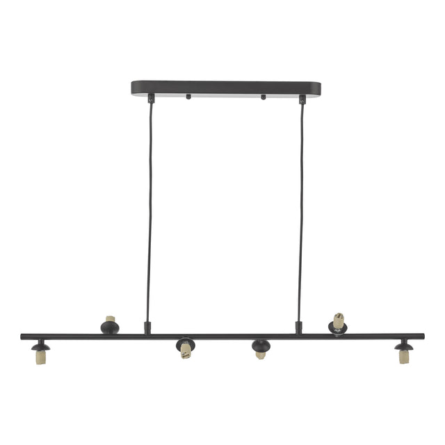 Spiral 6 Light Bar Pendant Matt Black Fitting Only