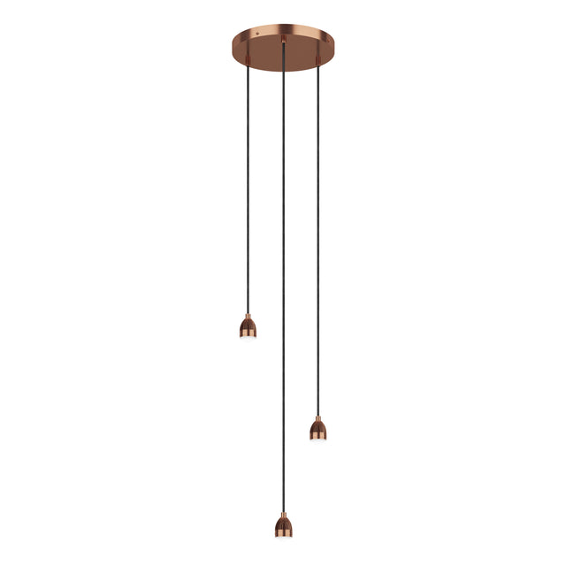 3 Light Cluster Modular Suspension Copper LED