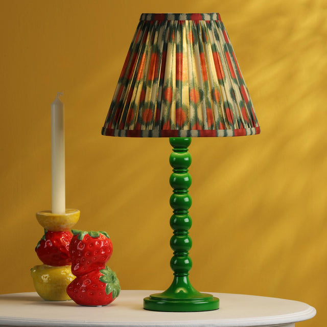 Spool Table Lamp Gloss Green Base Only