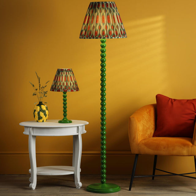 Spool Floor Lamp Gloss Green Base Only