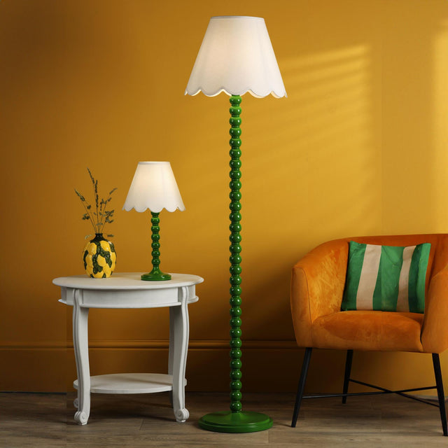 Spool Floor Lamp Gloss Green Base Only