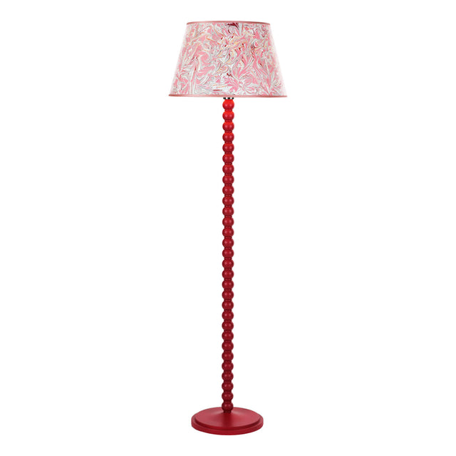 Spool Floor Lamp Gloss Red Base Only