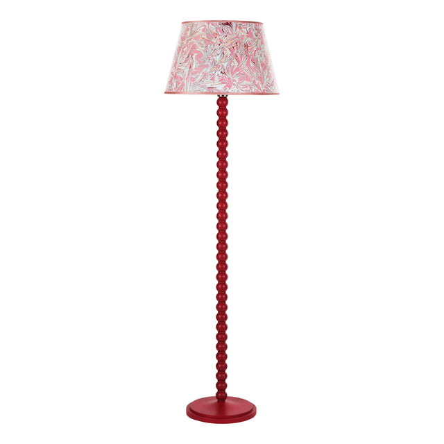 Spool Floor Lamp Gloss Red Base Only