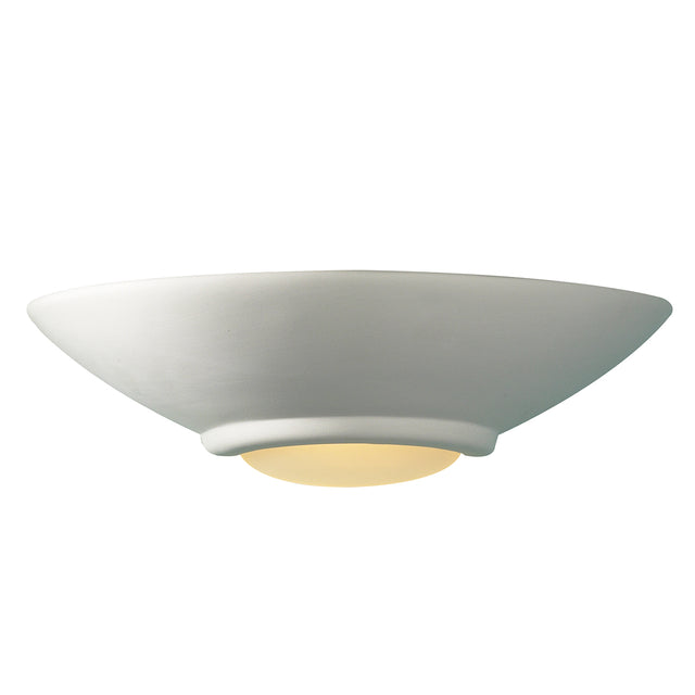 Stella Wall Light White Unglazed Ceramic Glass