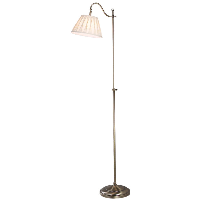 Suffolk Floor Lamp Antique Brass With Shade