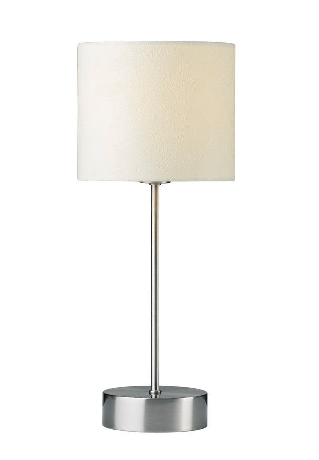 Suzie Touch Table Lamp Satin Chrome With Shade