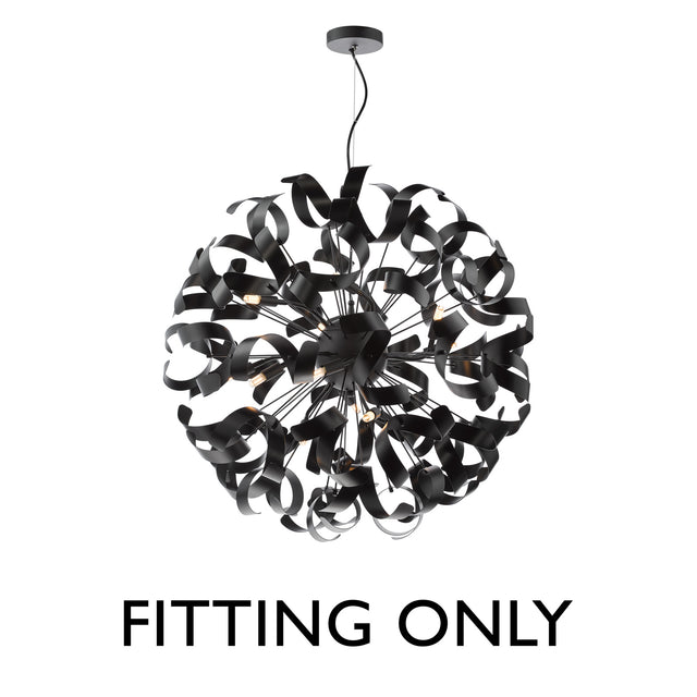 Swash 12 Light Pendant Matt Black Fitting Only