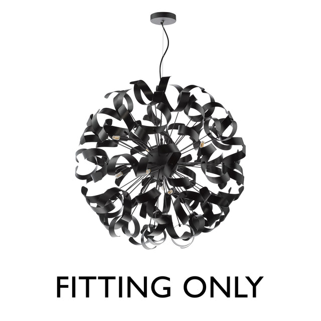 Swash 12 Light Pendant Matt Black Fitting Only