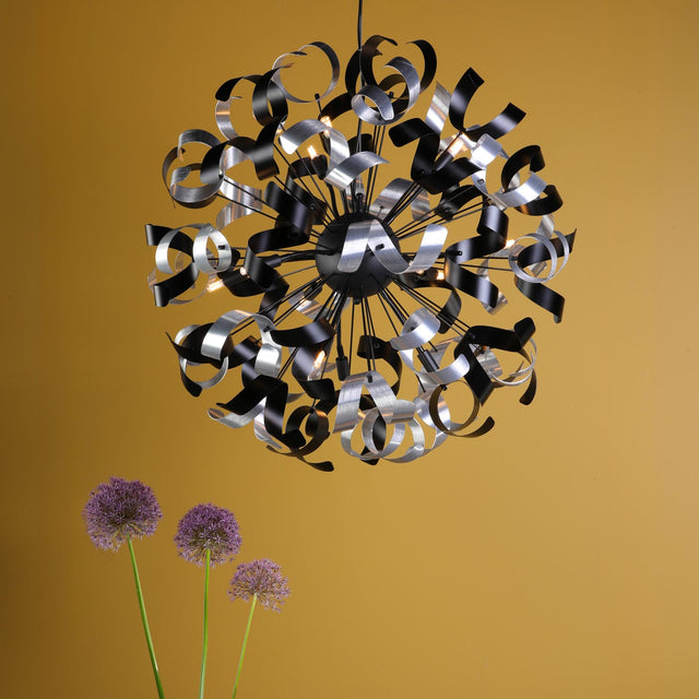 Swash 12 Light Pendant Matt Black Fitting Only