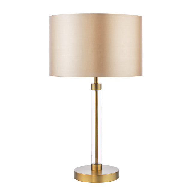 Sylvester Table Lamp Antique Brass and Glass Base Only